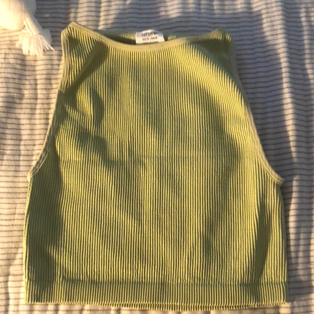 Cotton on ribbed cropped halter